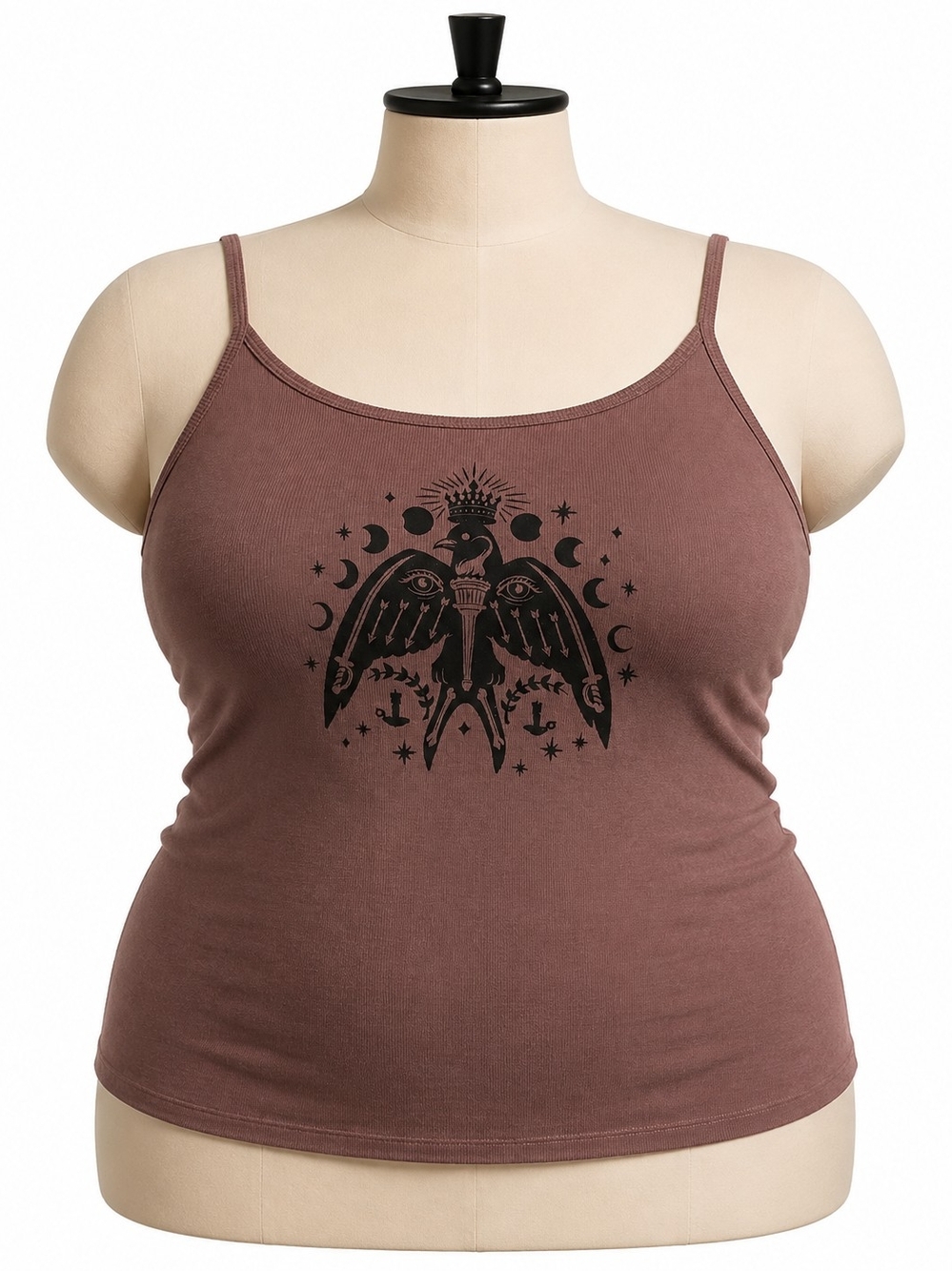 torrid Mauve Spaghetti-Strap Graphic Tank Top/Camisole Size 4 (26)